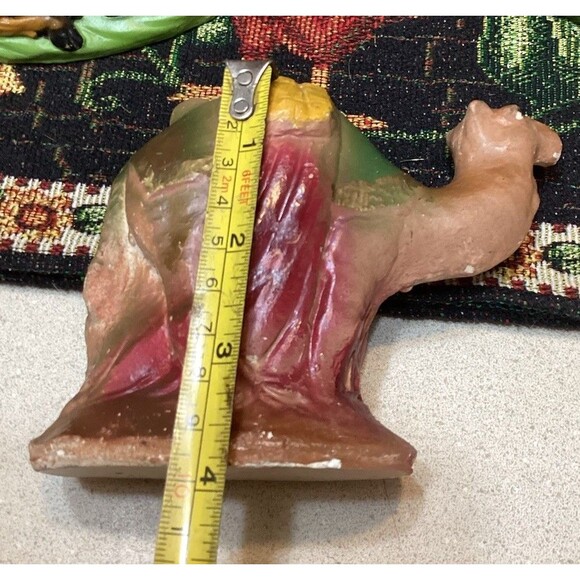 Vintage Chalkware Nativity Scene Italy Mary Jesus Shepherd W Eggs Joseph Pig - Picture 15 of 16